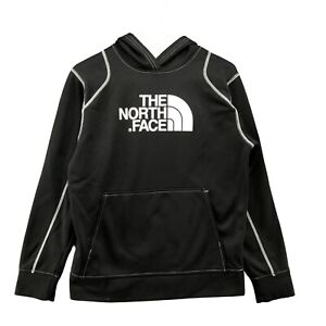 The North Face Boys L (14-16) Black Active Hoodie Logo Pullover Sweatshirt