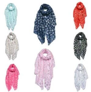 Klassischer Boutique-Schal mit Stern und Silberfoliendruck für Damen - Bild 1 von 11