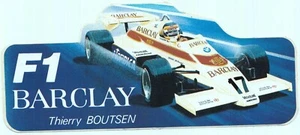 BARCLAY ARROWS BMW A8 A9 THIERRY BOUTSEN 1986 F1 ORIGINAL PERIOD RACING STICKER - Picture 1 of 2
