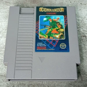 Vintage Nintendo NES Commando Cartridge ONLY 5 Screw CAPCOM Authentic 1986 - Picture 1 of 5