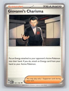 Pokémon TCG Giovanni's Charisma - 161/165 SV: Scarlet & Violet 151 Normal NM - Bild 1 von 2