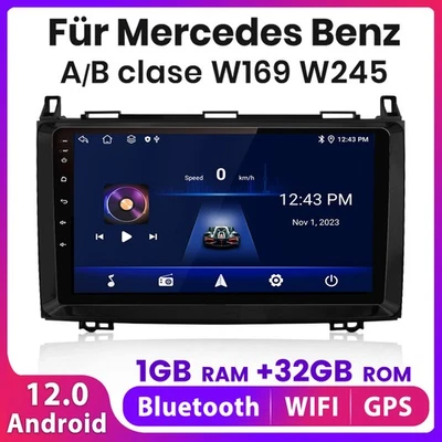 9" Android Autoradio GPS BT Für Mercedes Benz W245 W169 A B Klasse WIFI DAB+ - Bild 1 von 4