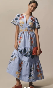 New Anthropologie The Somerset Maxi  Dress Sz L - Picture 1 of 8