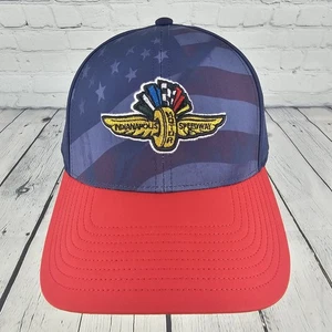 Indianapolis Motor Speedway Winged Logo Hat American Flag New - Picture 1 of 7