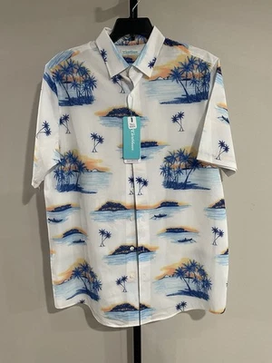 Caribbean mens SHIRT PERFORMANCE isle breeze stretch beach XLT TALL NEW $69.50 - Image 1 of 4