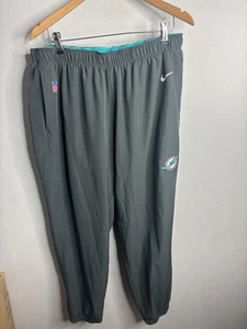 Miami Dolphins Pants Mens XL Gray NFL Football Warm Up Sideline Joggers Nike - Picture 1 of 10