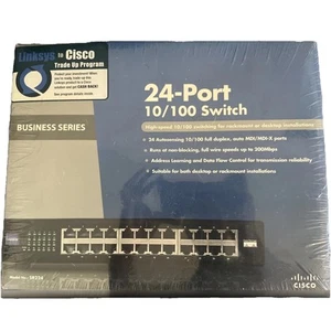 Cisco Linksys SR224 Business Series 24-Port 10/100 Ethernet Switch - Picture 1 of 10