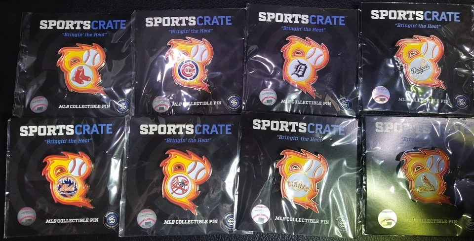 Sportscrate Exclusive MLB Baseball "Bringin' The Heat" Collectible Team Pin - Image 1 of 1