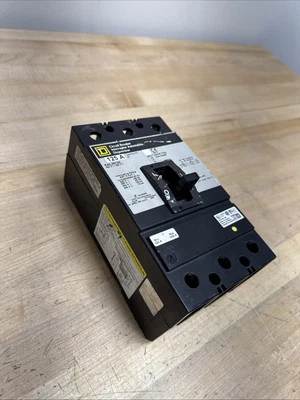 SQUARE D KAL36125 KAL 3 POLE 125 AMP 480v CIRCUIT BREAKER GREY LABEL - Image 1 of 4