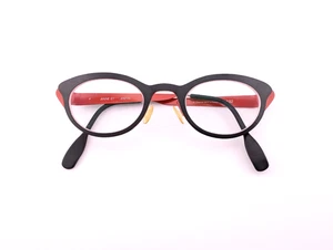 Anne et Valentin Eyeglasses, Frames Only, Liz A82, Black/Red, Titanium, France - Picture 1 of 21