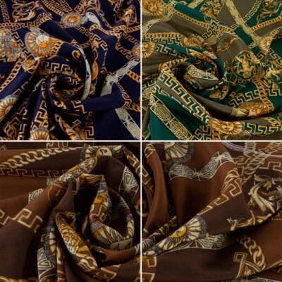 Futterstoff / Kleiderstoff Dessin Crepe Seta Versa (Ornamente) - Meterware - Bild 1 von 4