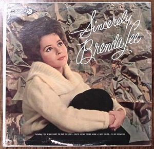 BRENDA LEE SINCERELY, BRENDA LEE DECCA RECORDS VINYL LP 202-45 - Picture 1 of 4