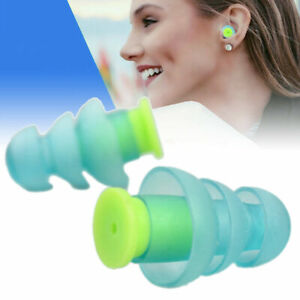 4PCS Clear Silicone Ear Plugs Adult Earplugs for Swimming Sleeping UK NEW 