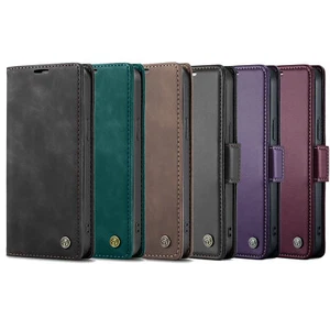 Funda tipo billetera de cuero abatible para iPhone 15 14 13 11 Pro Max SE 2022/2020 X 8 7 - Imagen 1 de 43