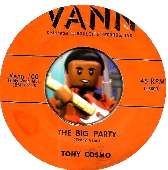 TONY COSMO THE BIG PARTY ROCKABILLY BOPPER OLDIES 45 RPM RECORD - Image 1 of 1