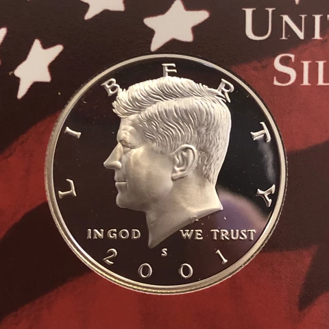 2001 S  John F. Kennedy GEM PROOF 90% SILVER HALF DOLLAR * DIRECT FROM SET #1 Cover