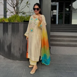Pakistani Salwar Kameez Ready To Wear Dress 3 Piece Suit Wedding Party Bollywood - Picture 1 of 7