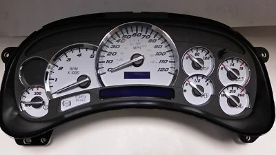 03-05 RECONSTRUIDO PREMIUM SS SILVERADO 2500HD DURAMAX DIÉSEL AZUL LED CLÚSTER WP Foto 1 de 2