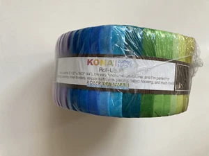 Kona Cotton 2014 New Colors 2.5" Strips Jelly Roll RU-341-40 Quilting, 40 pcs - Picture 1 of 3