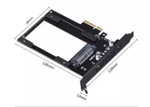 SFF-8639 U.2 to PCI-E 3.0 x4 SSD Adapter Lane Kit X16 GEN3 Support 2.5" U.2 SSD - Picture 1 of 1