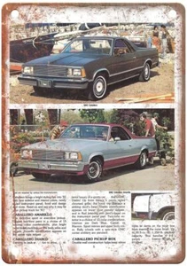 Vintage 1981 GMC Caballero Auto Ad Reproduction Retro Look Metal Sign A1287 - Picture 1 of 2