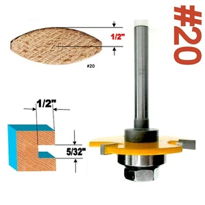 1 pc 1/4 Shank #20 Biscuit 5/32"x1/2" Slotting Router Bit - Picture 1 of 12