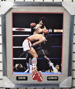 Sugar Ray Leonard / Roberto Duran, Duel Signed & Framed Photo - PSA/DNA COA - Picture 1 of 5
