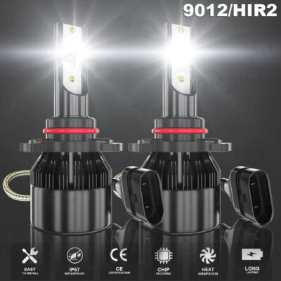9012 LED Headlight Bulbs Hi Low Beam Super Bright For Chevrolet Impala 2014-2017 - Image 1 of 4