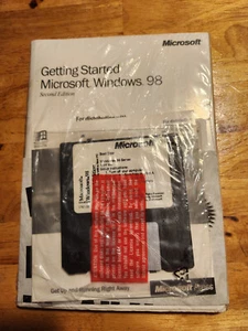 Microsoft Windows 98 Second Edition New Sealed Disks and Book New Old Stock - Picture 1 of 5