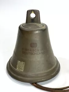 VTG German Bronze Fährschiff Deutschland Deutsche Bundesbahn RAILROAD Ship Bell - Picture 1 of 6