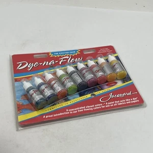 Dye na flo Tie Dye Kit 9 Vibrant Colors Fabric TieDye Textile Paint Set Jacoward - Picture 1 of 12