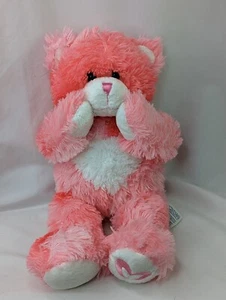 Build A Bear Pink Plush Pink Magnetic Hands Cheeks 16 Inch Laughs Stuffed Animal - Imagen 1 de 8