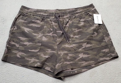 Shorts Athleta Farallon Feminino 24 Multi Camuflagem Cintura Alta Cordão Cintura - Imagem 1 de 4