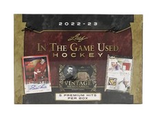 2022-23 Leaf In The Game Used Hockey Hobby Box - 5 Hits per Box