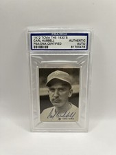Carl Hubbell Signed 1972 TCMA The 1930’s Card PSA/DNA Auto