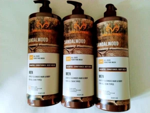 Lavado purificador 3 en 1 REAL TREE para hombre, sándalo, 33,8 oz.-3 de ellos!! - Imagen 1 de 3