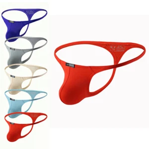 1/2/3 Pcs Nylon Fabric Swimwear Pouch Thong Contoured T-back Soft Men Underwear - Picture 1 of 23