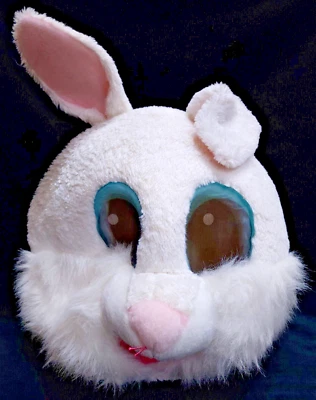 Adult Dan Dee Greeter Maskimal Easter White Rabbit Bunny Head Mask Costume - Image 1 of 4