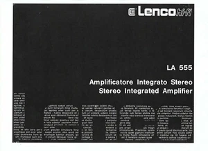 Lenco Bedienungsanleitung owners manual für LA-555 englisch/italienisch Copy - Picture 1 of 1