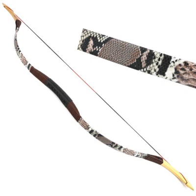 Traditional Recurve Bow 12-50lbs Mongolian Horse Riding Longbow Archery Hunting - Image 1 of 4