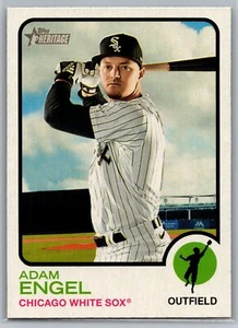 2022 Topps Heritage #445 Adam Engel Chicago White Sox FREE SHIP - Picture 1 of 2