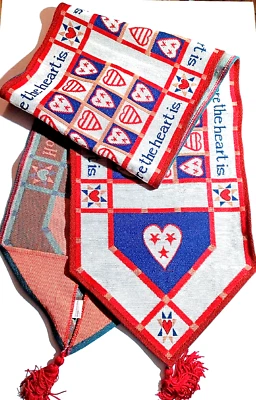 Table Runner 4th of July Stars Stripes Hearts Home Red White Blue 70in x 12in - Image 1 of 4