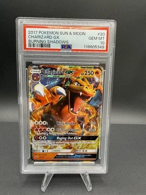 Pokémon TCG Charizard GX Burning Shadows 20/147 PSA 10 - Image 1 of 2