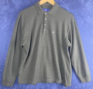 Vg Dunhill Golf Pullover Henley Shirt 100% Wool Long Sleeve Sz M Mossy Green - Picture 1 of 12