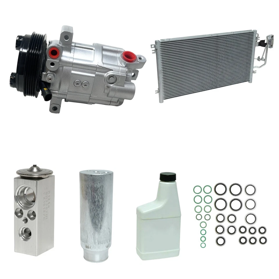 Kit de compresor y condensador de CA para Saturn L100 L200 L300 LS LS1 LW1 LW200 KTC543 Foto 1 de 4