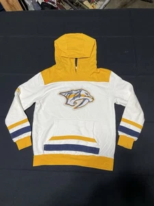 Nashville Predators NHL Majestic weiß gelb Kapuzenpullover Jugend Medium - Bild 1 von 9