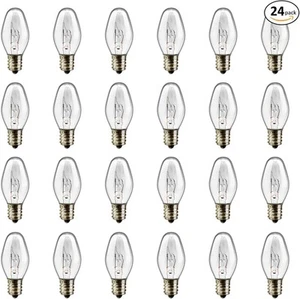 Salt Lamp Bulbs, 15 Watt Night Light - C7 Replacement Bulbs for Clear Glass - Picture 1 of 6
