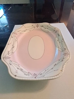 Plato de carne ROSA antiguo CUMBOW Ruskin Williamsburg Foto 1 de 4