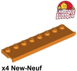 Lego x4 Plate Modified 2x8 Door Rail coulissant porte door orange 30586 NEUF - Photo 1/1