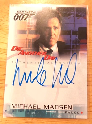 Tarjeta autógrafa 2002 James Bond Die Another Day Michael Madsen como Falco A3 Foto 1 de 2
